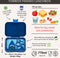 Yumbox Panino - lekvrije Bento box broodtrommel - 4 vakken - Monte Carlo Blue / Shark tray