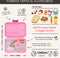Yumbox Tapas XL - lekvrije Bento box lunchbox - 4 vakken - Capri Pink / Rainbow tray
