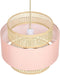YUMURI - Hanglamp - Roze/ Natuurlijk - Polyester