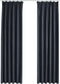 vidaXL - Gordijnen - verduisterend - met - haken - 2 - st - 140x245 - cm - antraciet