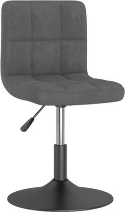 vidaXL - Barkruk - draaibaar - fluweel - donkergrijs