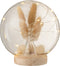 J-Line decoratie Stolp Bol Engel - glas/hout - naturel - large - LED lichtjes