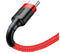 Baseus Cafule - USB naar USB-C kabel - 50 cm - Rood