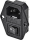 TRU COMPONENTS TC-10088400 Apparaatstekker (koud) Stekker, inbouw verticaal Totaal aantal polen: 3 10 A Zwart 1 stuk(s)