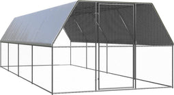 vidaXL - Kippenhok - 3x8x2 - m - gegalvaniseerd - staal