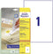 Avery - Afneembare Etiketten - 210 x 297 mm - Wit (25 vellen)