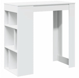 vidaXL - Bartafel - met - rekken - 102x50x103,5 - cm - bewerkt - hout - wit