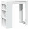 vidaXL - Bartafel - met - rekken - 102x50x103,5 - cm - bewerkt - hout - wit