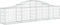vidaXL - Schanskorven - 4 - st - gewelfd - 200x30x40/60 - cm - ijzer