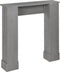 Beliani MANDRE - Schoorsteenmantel - Grijs - Paulowniahout