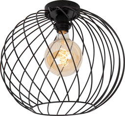 Lucide DANZA - Plafonnière - Ø 40 cm - Dimbaar - Zwart