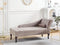 PESSAC - Chaise longue - Taupe - Rechterzijde - Fluweel