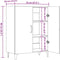 vidaXL - Dressoir - 70x34x90 - cm - bewerkt - hout - artisanaal - eikenkleur