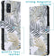 iMoshion Hoesje Geschikt voor Samsung Galaxy A51 Hoesje Met Pasjeshouder - iMoshion Design Softcase Bookcase - Wit / Meerkleurig / Goud / Zwart / Glamour Botanic