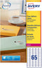 Avery L7551-25 - Laseretiket - 38x21mm - 65 etiketten per vel (25 vel)