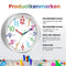 Tyme Kinderklok - Wandklok - Educatieve leerklok - Stil uurwerk - Zilver