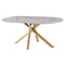 Eettafel Home ESPRIT Gouden Metaal Keramisch 180 x 90 x 75 cm