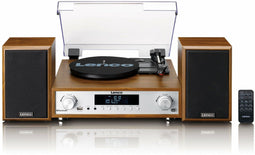 Lenco MC-160WD - HiFi Stereo Set - Platenspeler DAB+ FM Bluetooth 5.0 - Houtkleur