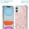 iMoshion Hoesje Geschikt voor iPhone 12 Mini Hoesje Met Koord - iMoshion Design Hoesje met Koord - Goud / Roze / Pink Graphic