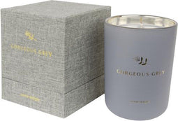 Home Delight Gorgeous Grey - Geurkaars - ø8x10,5cm - grijs/goud