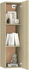 vidaXL - Tv-meubels - 2 - st - 30,5x30x110 - cm - bewerkt - hout - sonoma - eikenkleurig