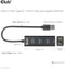Club 3D - USB 3.2 Gen1 Type-A Hub - 3 Poorten met Gigabit Ethernet - Zwart