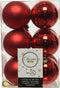 Decoris kerstballen - 12 stuks - Kunststof - 6cm