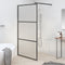 vidaXL - Inloopdouchewand - 115x195 - cm - mat - ESG-glas - zwart