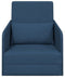 vidaXL - Vloersofa - Bed - 2-in-1 - Blauw - 65x80x83 - cm - Stof