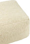 J-Line poef vierkant boucles - wol - creme