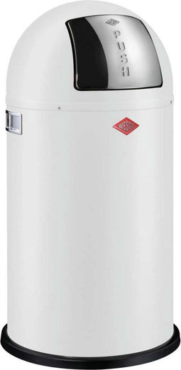 Wesco Pushboy - Prullenbak - 50 Liter - Wit mat
