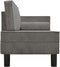 vidaXL - Chaise - longue - met - kussens - en - bolster - fluweel - lichtgrijs