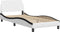vidaXL - Bedframe - met - hoofdbord - kunstleer - wit - en - zwart - 80x200 - cm