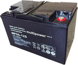 Multipower MP65-12S - VdS loodaccu 12V 65000mAh M6 interne draad