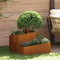 vidaXL - Tuinplanter - 60x60x50 - cm - Weerbestendig - Staalkleur