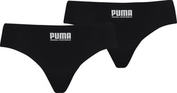 PUMA Women's Sporty Mesh Brazilian - 2-pack - zwart
