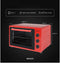 Wiggo WMO-E353 - Vrijstaande Mini Oven - 35 liter - 1800 W - Rood