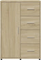 vidaXL - Dressoir - 60x31x84 - cm - bewerkt - hout - sonoma - eikenkleurig
