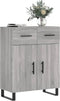 vidaXL - Dressoir - 69,5x34x90 - cm - bewerkt - hout - grijs - sonoma - eikenkleurig