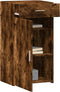 vidaXL - Dressoir - 50x42,5x93 - cm - bewerkt - hout - gerookt - eikenkleurig