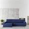 Hoes voor chaise longue met lange armleuning links Eysa BRONX Blauw 170 x 110 x 310 cm