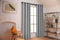 Larson - Luxe effen blackout gordijn - met ringen - 1.5m x 2.5m - Lichtgrijs