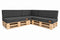Ravenna Hollywoodschommel Kussenset met Zonnedak 175 cm