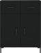 vidaXL - Dressoir - 69,5x34x90 - cm - bewerkt - hout - zwart