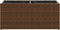 vidaXL - Plantenbak - met - 2 - potten - 72x30x32 - cm - poly - rattan - bruin