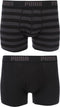 PUMA Stripe Design 1515 Boxershort - 2-pack - Zwart - Maat S