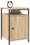 vidaXL - Nachtkastje - 40x42x60 - cm - bewerkt - hout - sonoma - eikenkleurig