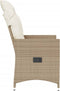 vidaXL - Tuinstoel - verstelbaar - met - kussens - poly - rattan - beige