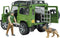 Bruder 2587 - Land Rover Defender Station Wagon - Boswachter met hond - Groen