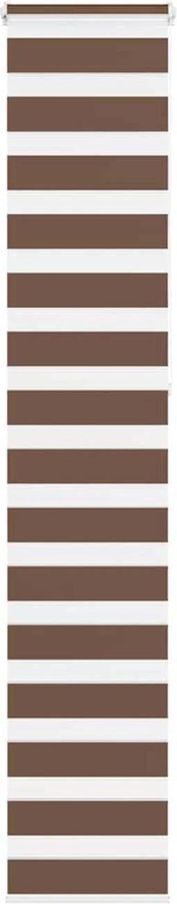 vidaXL - Zebra - rolgordijn - 45x230 - cm - stofbreedte - 40,9 - cm - polyester - bruin